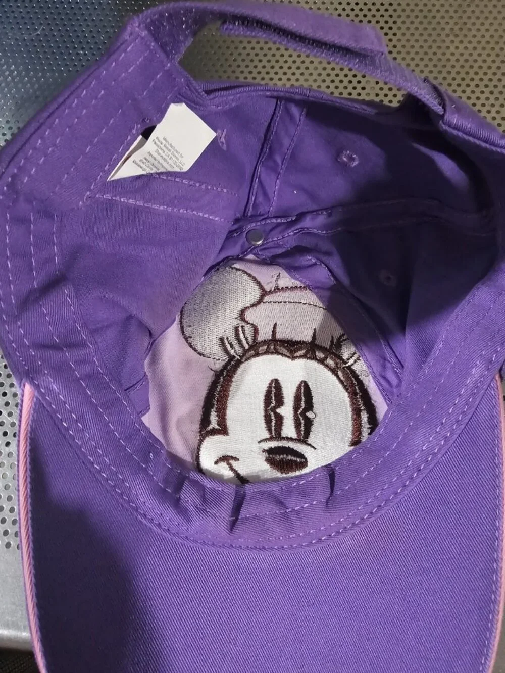 Disney Accessories Minnie Mouse Baseball Cap Purple Adjustable Youth NEW